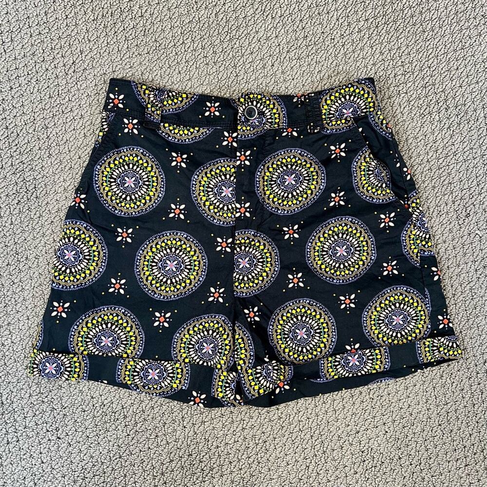 Maeve Abstract City High Waist Shorts
